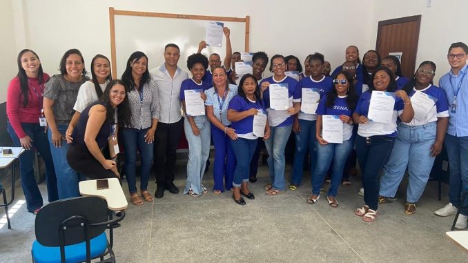 O SENAI foi representado pelas coordenadoras Valdeci Santana, Tamires Ferreira e Gabriela Paiva.