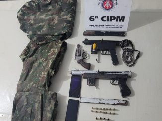 Mulher foi socorrida e permanece hospitalizada. Criminoso e um comparsa foram atingidos em confronto.