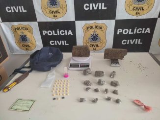 O suspeito foi autuado por tráfico e está à disposição da Justiça