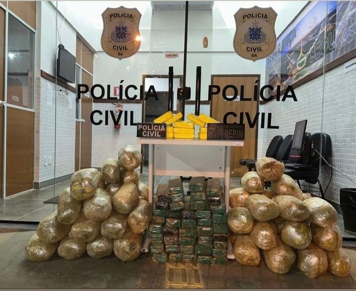 As drogas são avaliadas em R$ 700 mil. Na ação, na cidade de João Dourado, um homem foi preso em flagrante