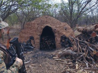 Mais de duas toneladas de carvão prontos para serem comercializados foram encontrados em Riacho de Santana.