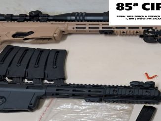 Policiais atendiam ocorrência de violência doméstica quando encontraram o arsenal